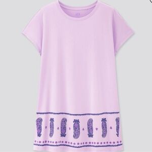 🌸3 for 20$🌸  Uniqlo × Anna Sui Purple T-Shirt Long Tunic XL